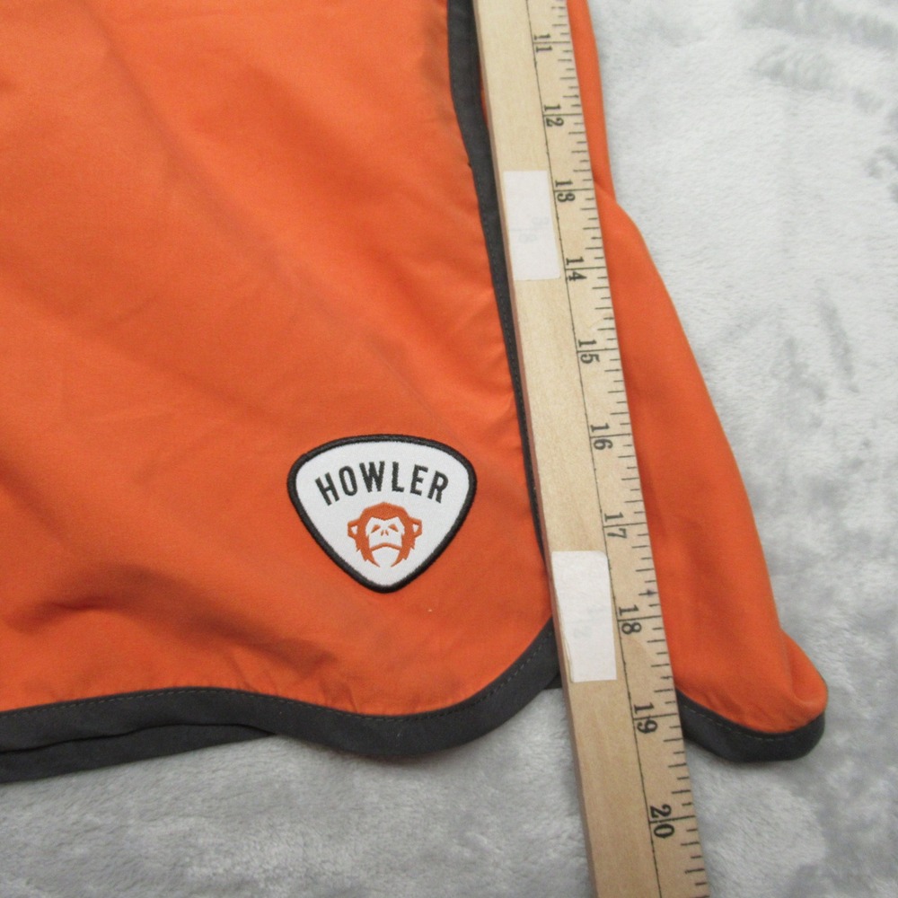 Howler Swim Shorts Mens 33 Orange Pocket Unlined Lace-Up Board Trunks Surfing - Picture 10 of 12